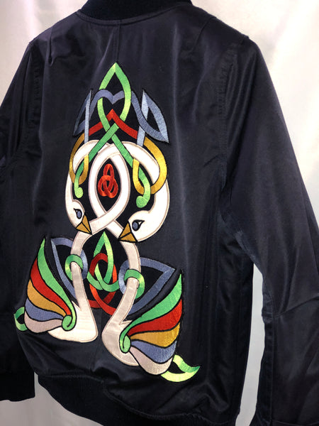 navy bomber jacket