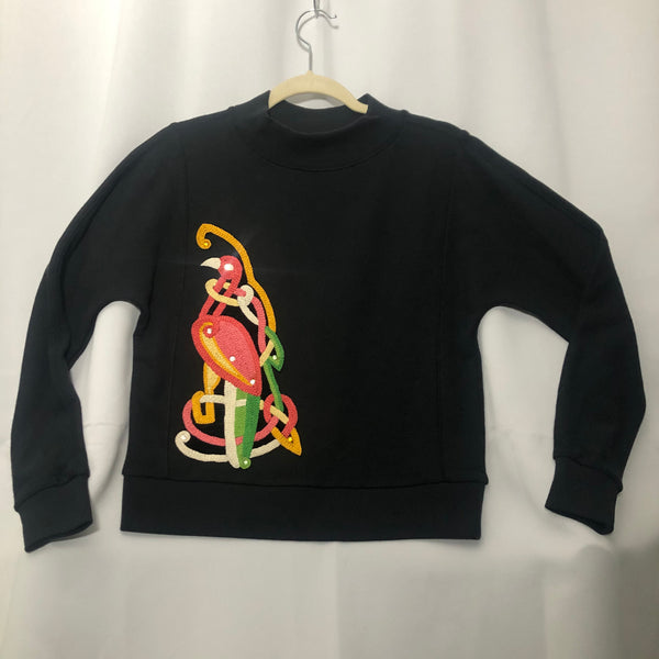 black mock neck sweatshirt
