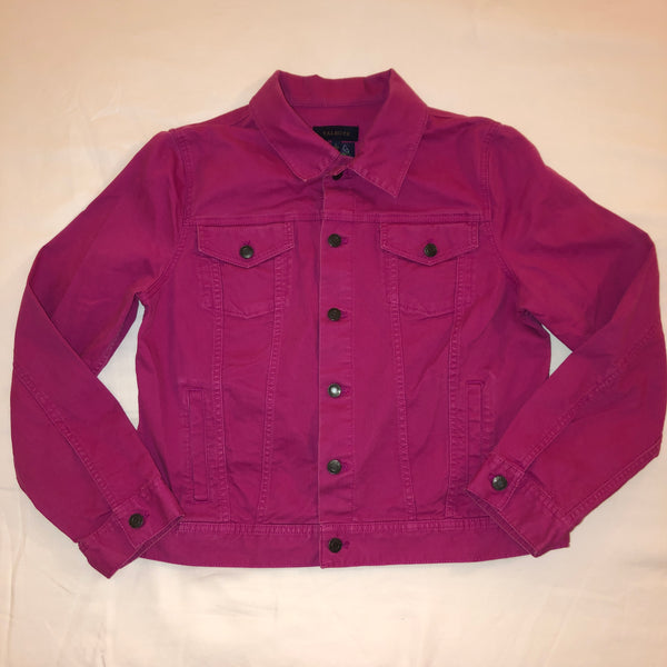 pink denim jacket
