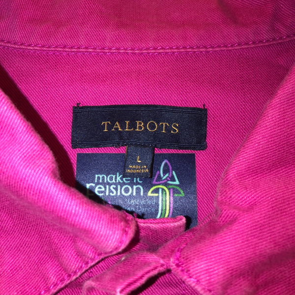 pink denim jacket