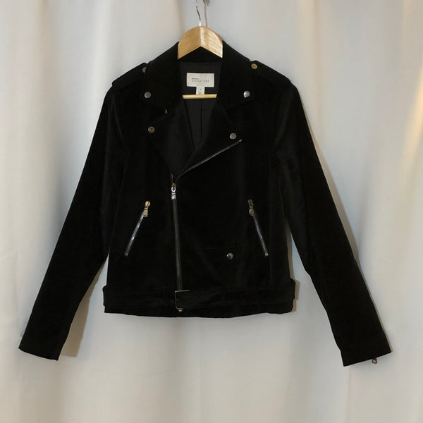 black velvet moto jacket