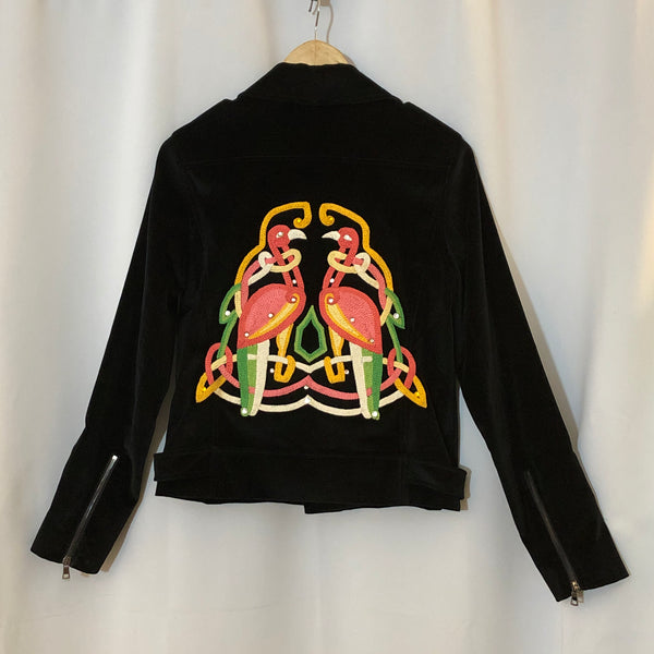 black velvet moto jacket