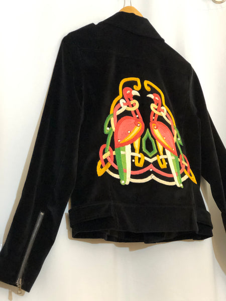 black velvet moto jacket