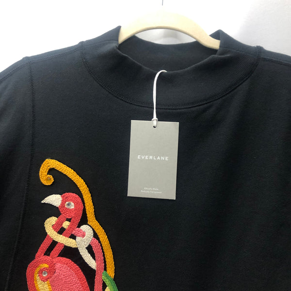 black mock neck sweatshirt