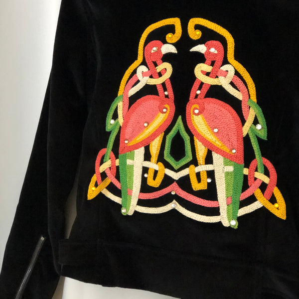 black velvet moto jacket