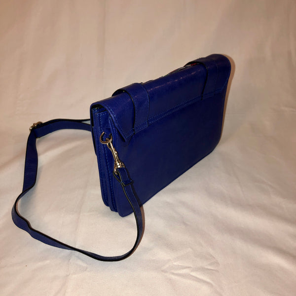 royal blue mini messenger handbag