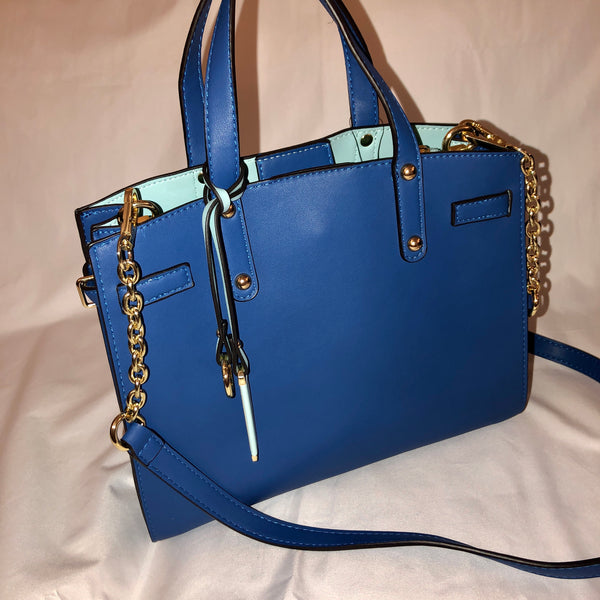 blue sparkle crossbody handbag