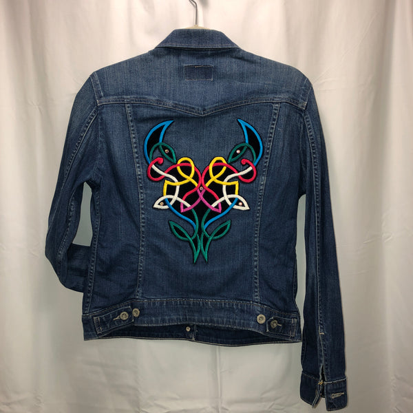 denim jacket bright knot