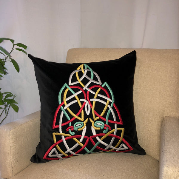 black velvet pillow XL embellishment