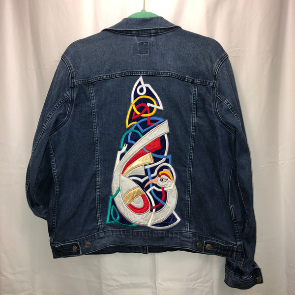 denim jacket swan