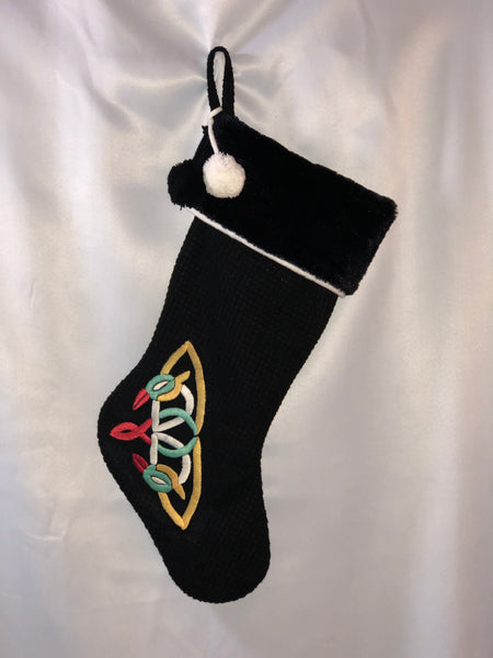 black Christmas stocking