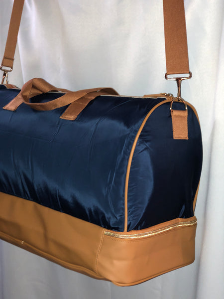 navy blue weekender duffel bag
