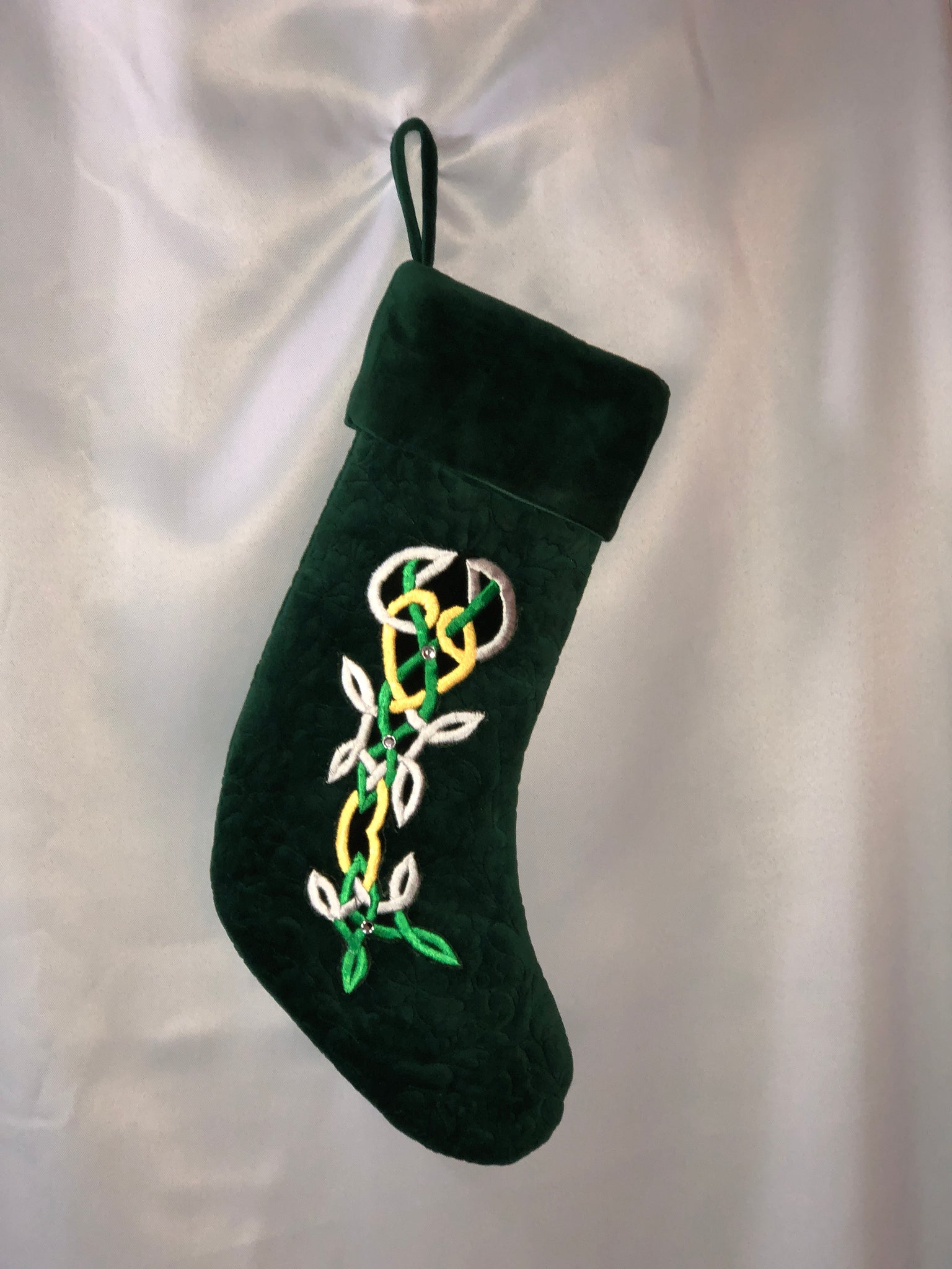 green Christmas stocking