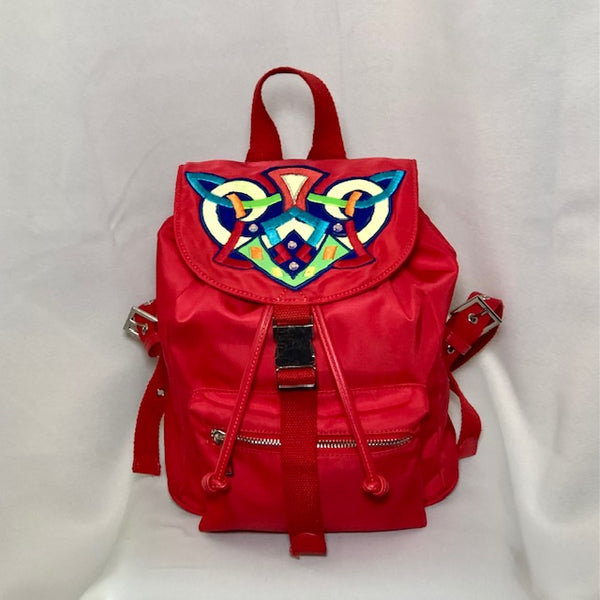 red small backpack