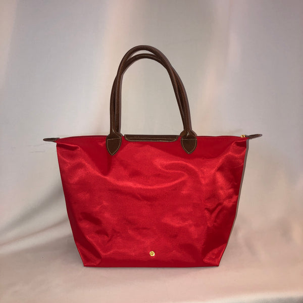 red large tote bag