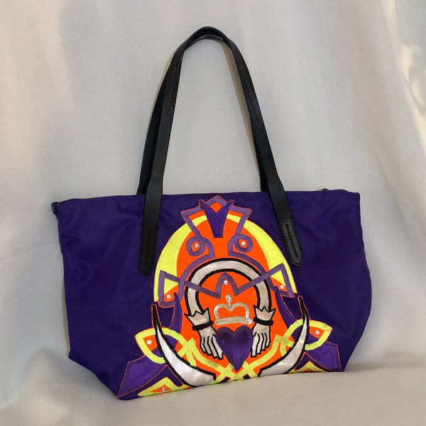 purple large tote bag