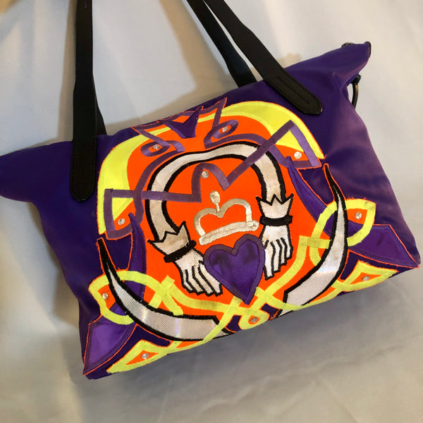 purple large tote bag