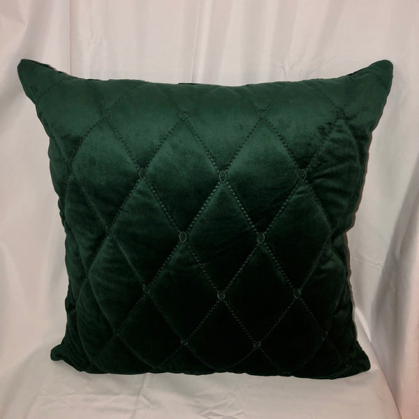 green velvet pillow