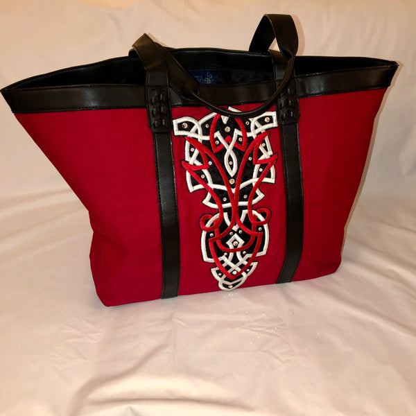 red black XL tote