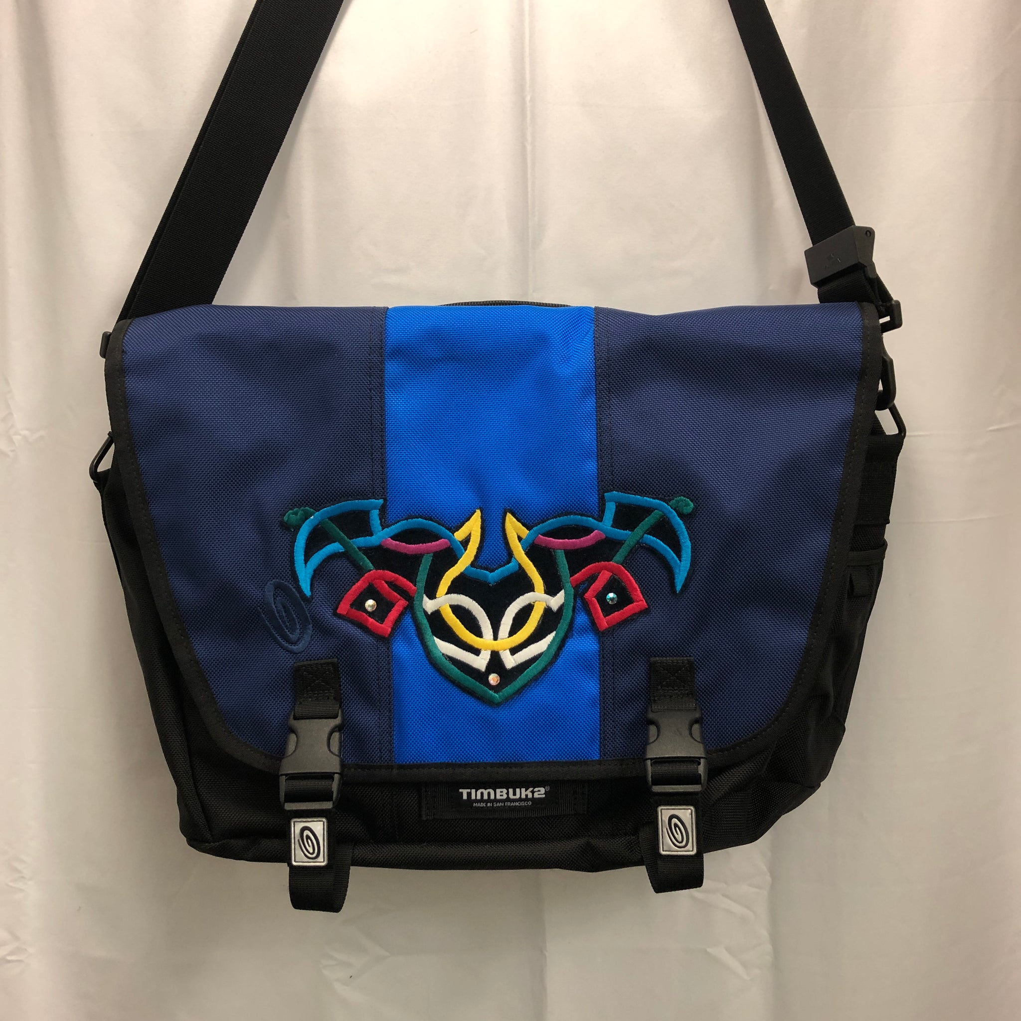 navy & bright blue messenger bag – Make It Feision